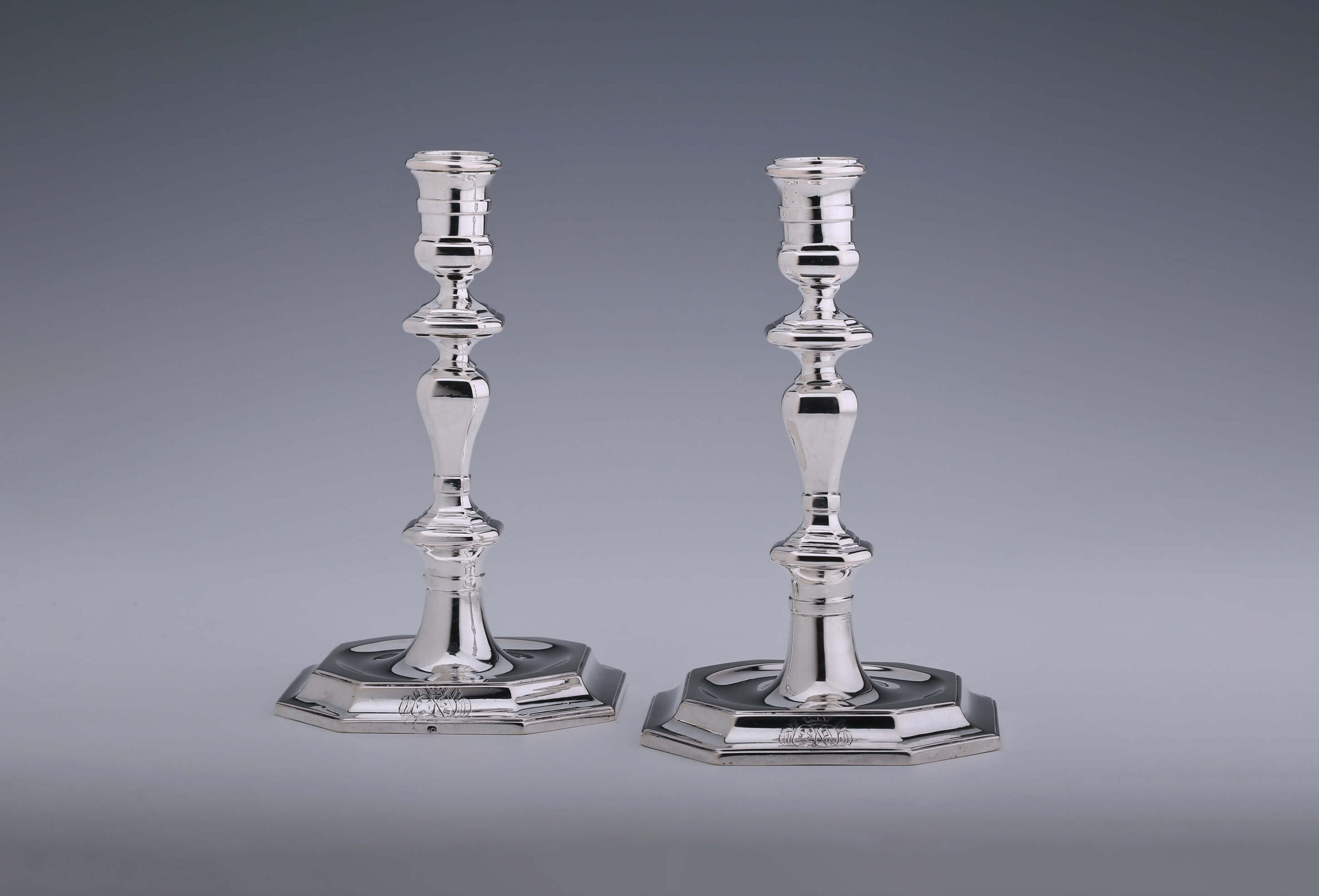 A Pair of Groninger Candle Sticks - A. Aardewerk